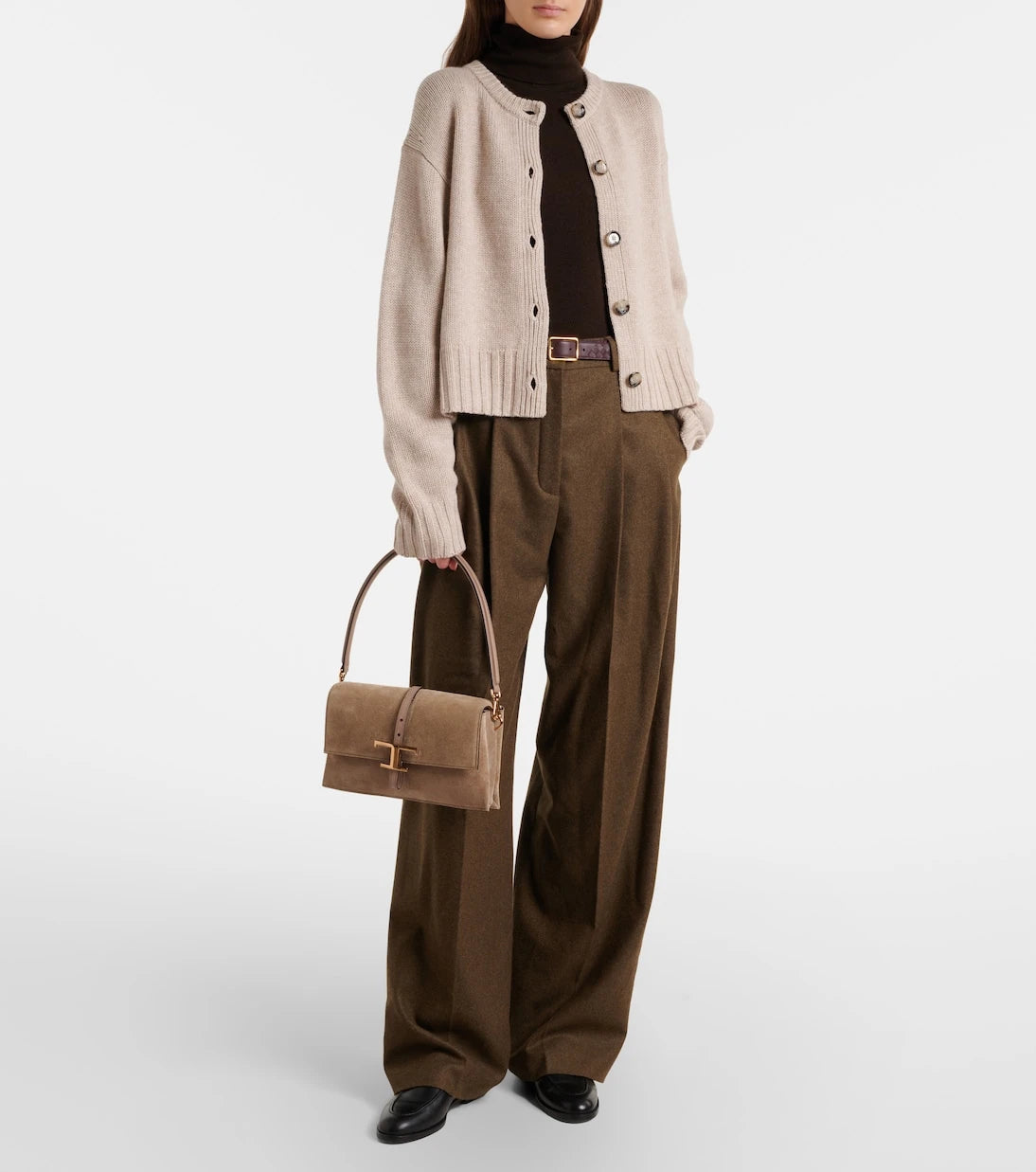 Tod's - T Timeless Mini suede shoulder bag