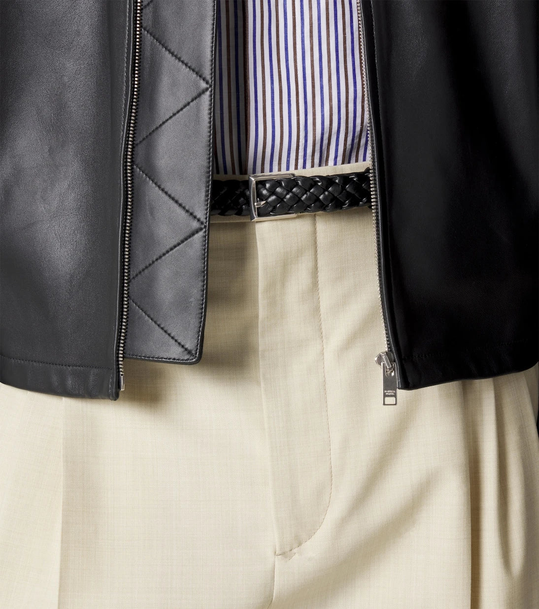 Bottega Veneta - حزام جلد إنتريتشاتو سولو