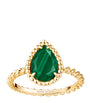 Yellow Gold and Malachite Small Motif Serpent Bohème Ring