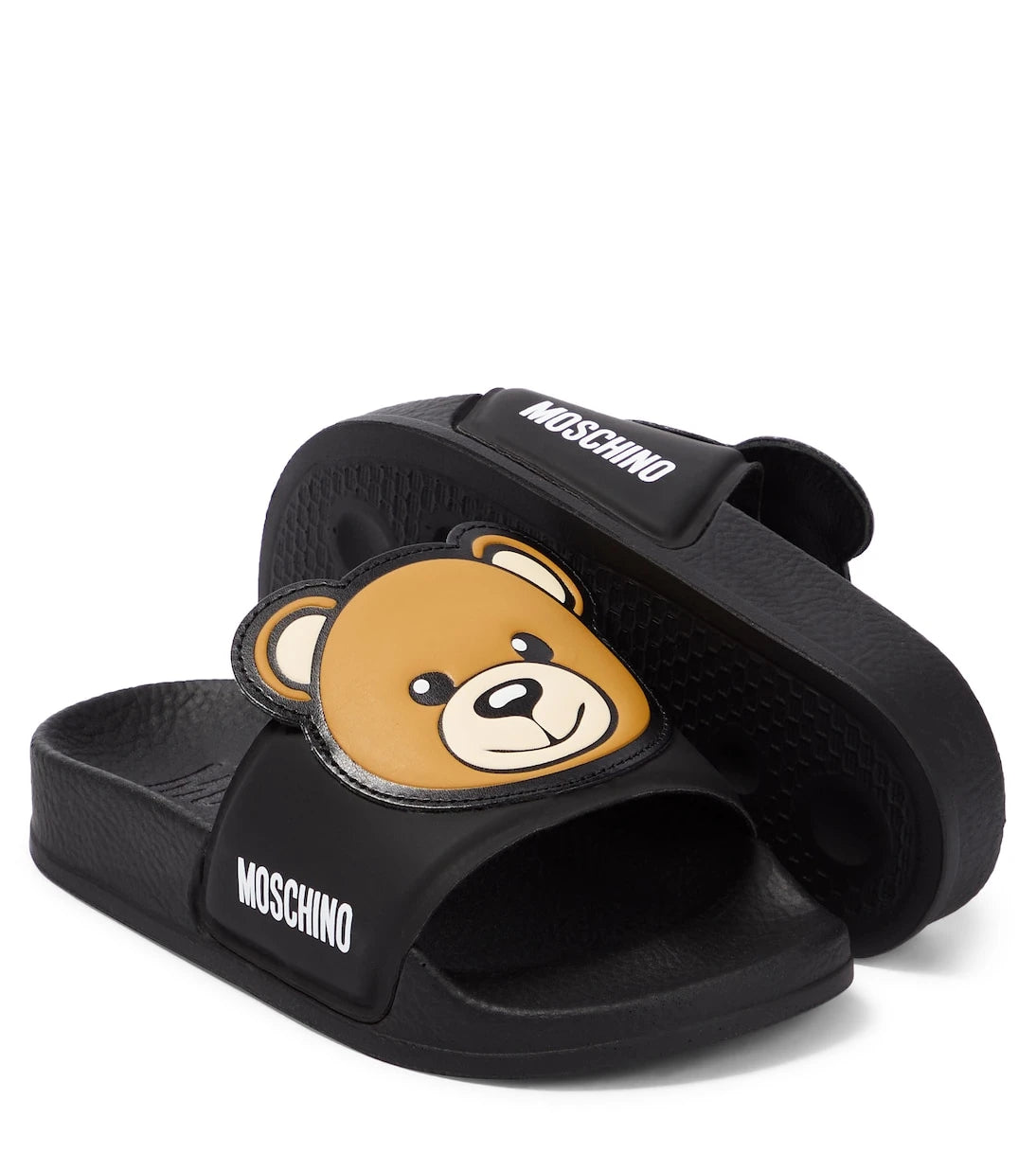Moschino Kids - Logo rubber slides