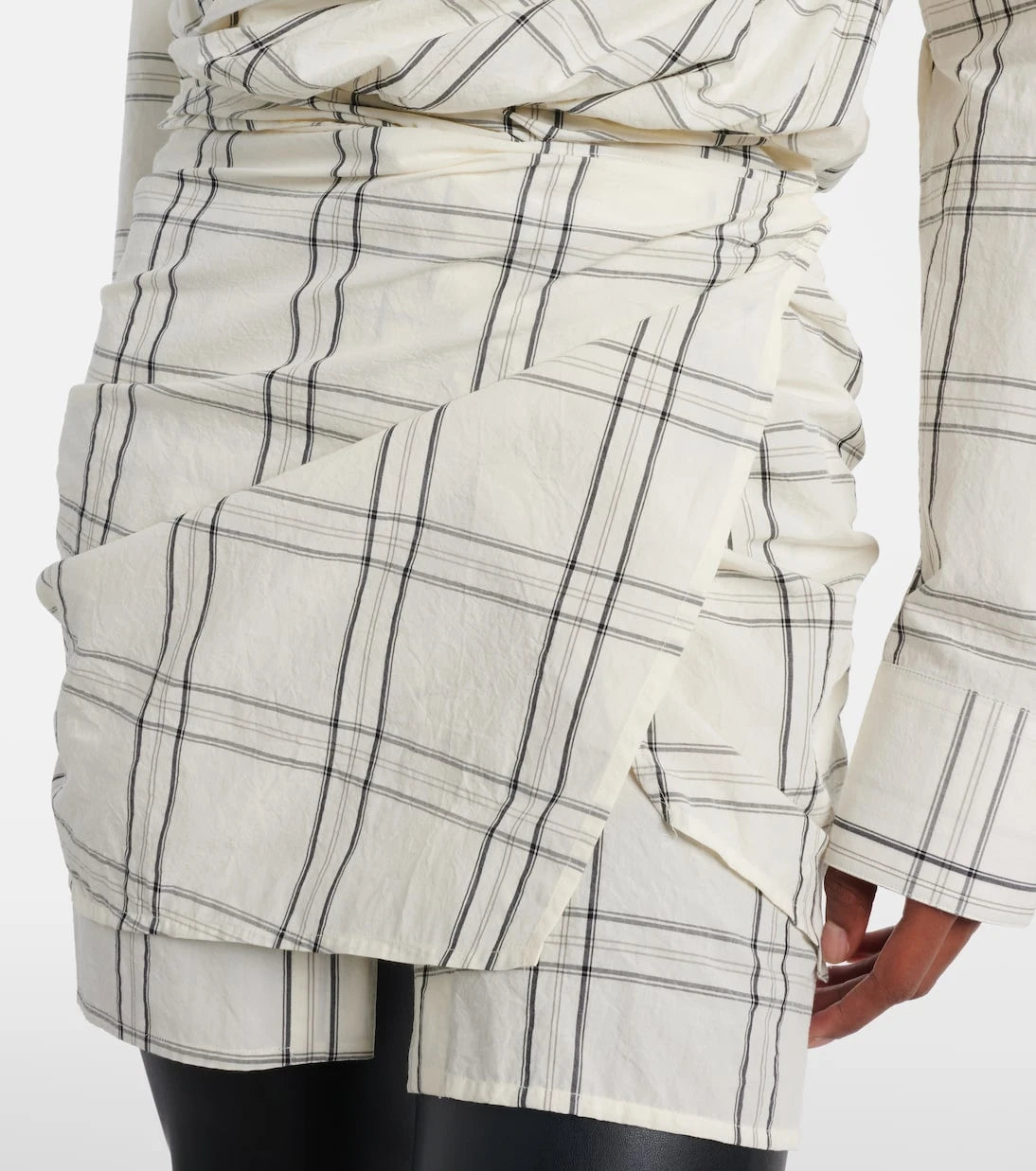 The Attico - Checked cotton minidress