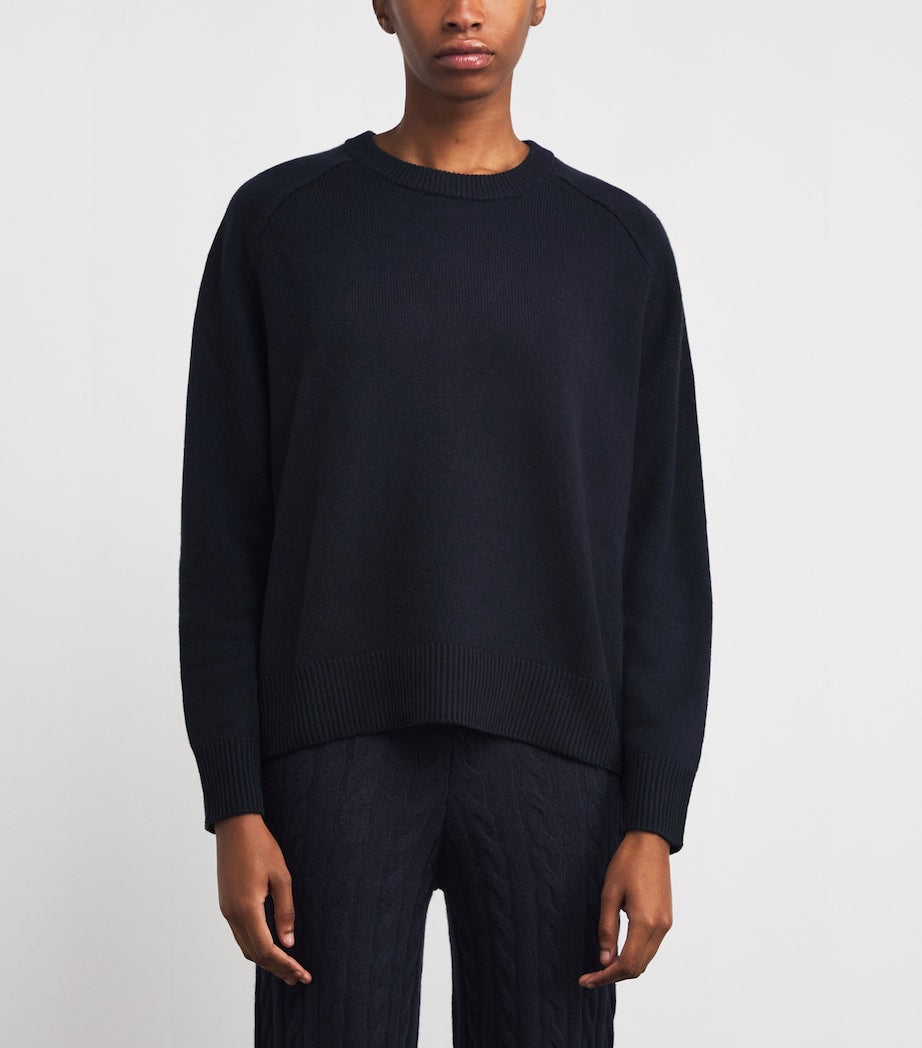 Soft Goat Navy Cashmere Boyfriend Sweater
