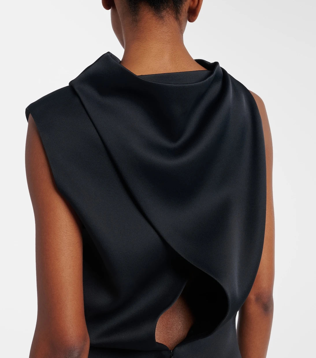 Khaite - Astor draped crêpe satin minidress