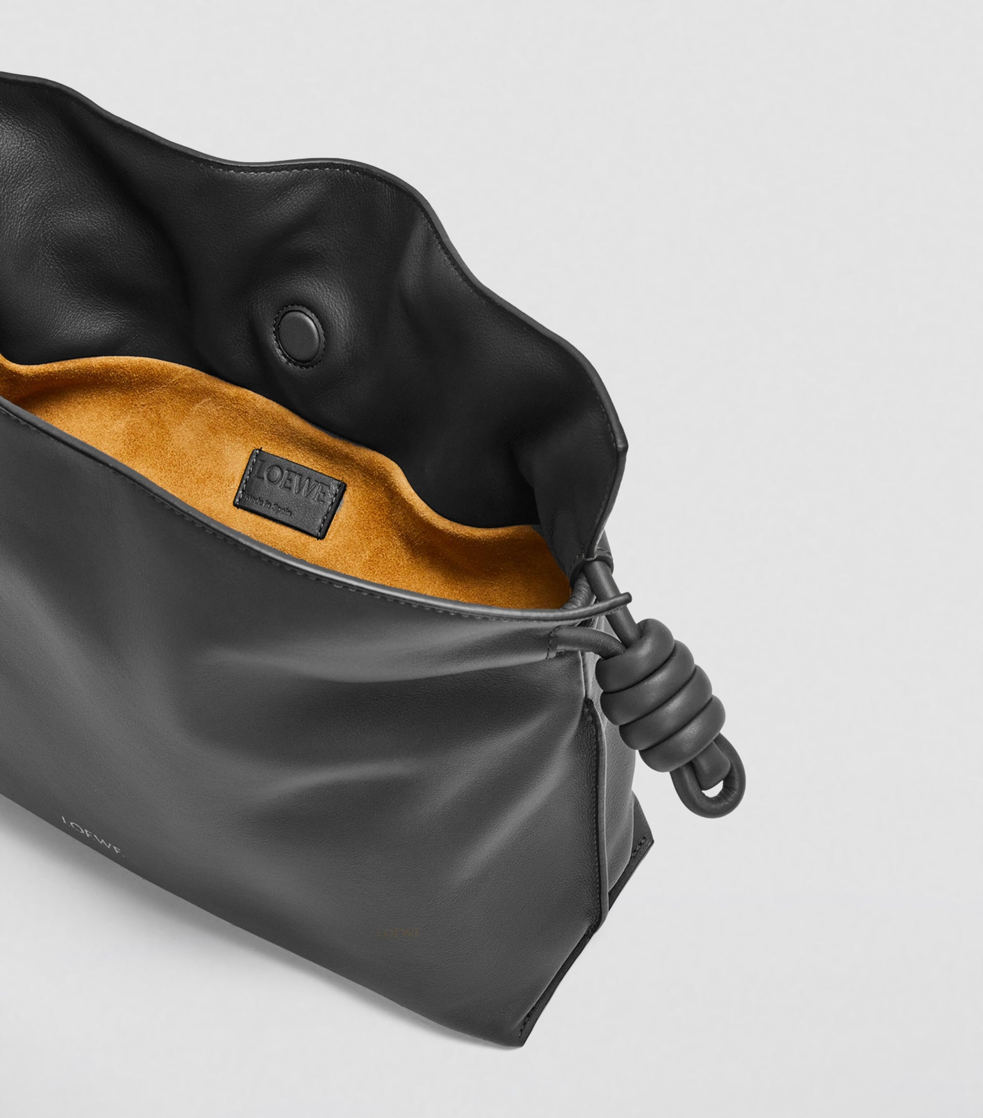 Black Leather Flamenco Purse