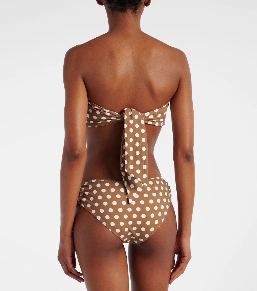Marysia - Coronada polka-dot bandeau bikini top