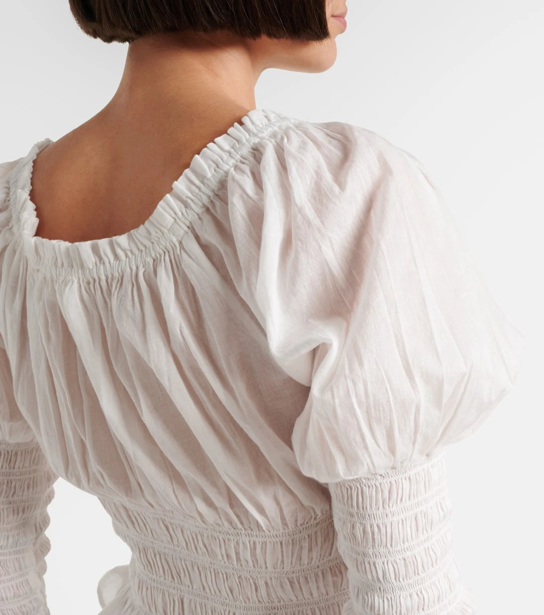 Dôen - Baptisia shirred cotton voile top