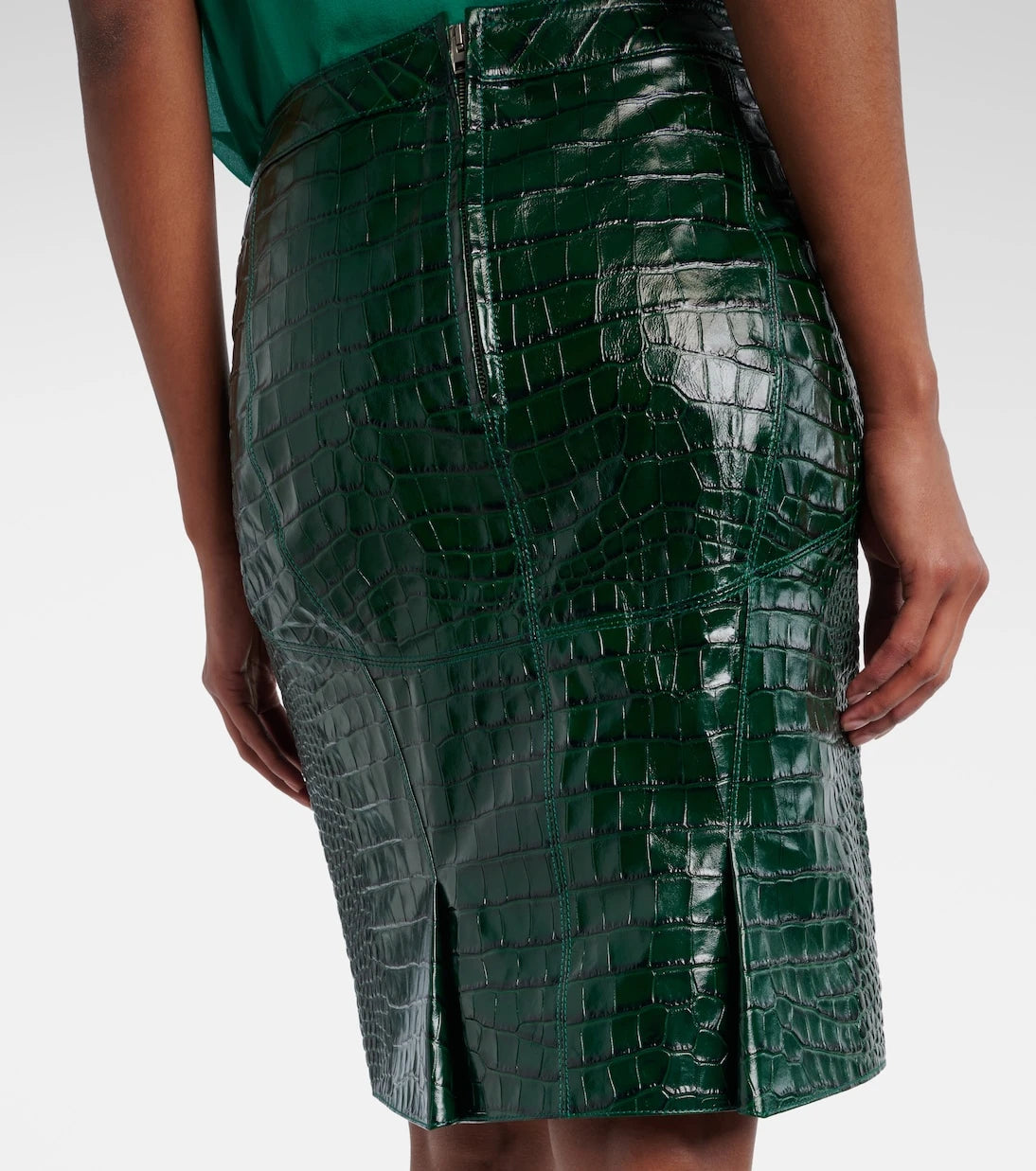 Tom Ford - Croc-effect leather miniskirt