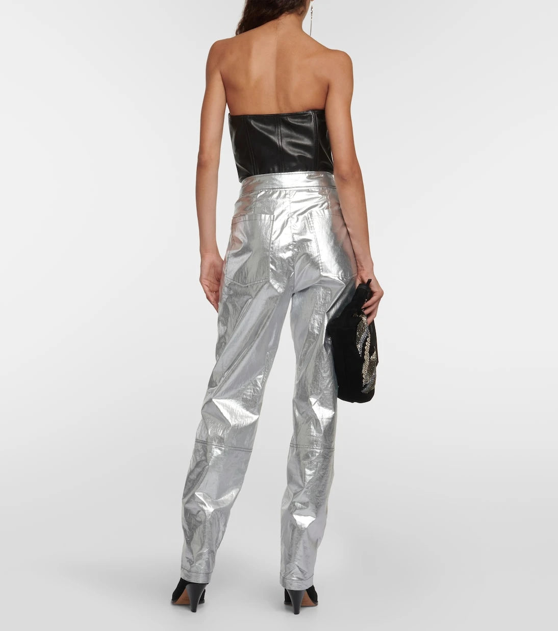 Isabel Marant - Anea high-rise coated cotton pants