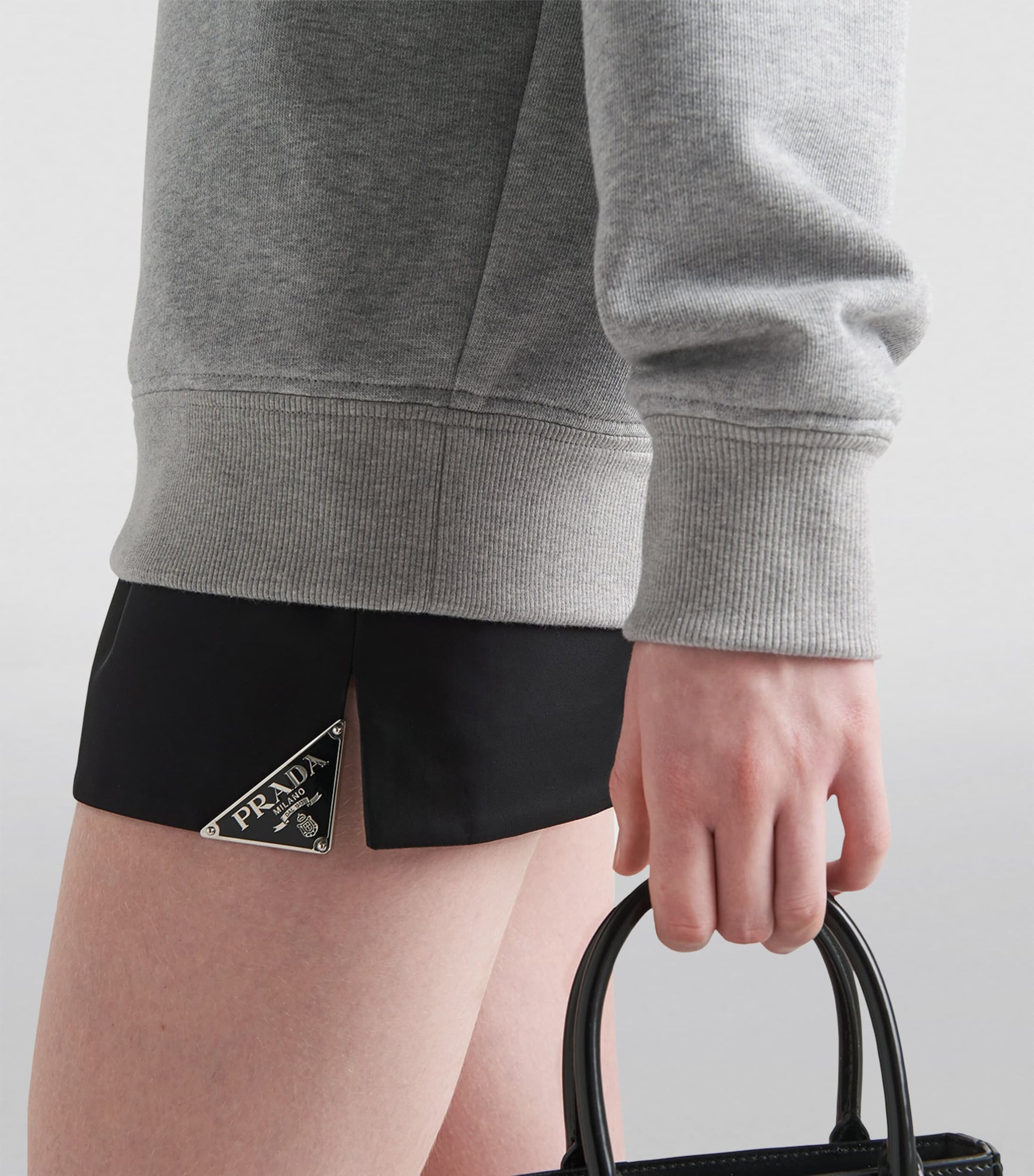 Grey Cotton Logo Sweatshirt