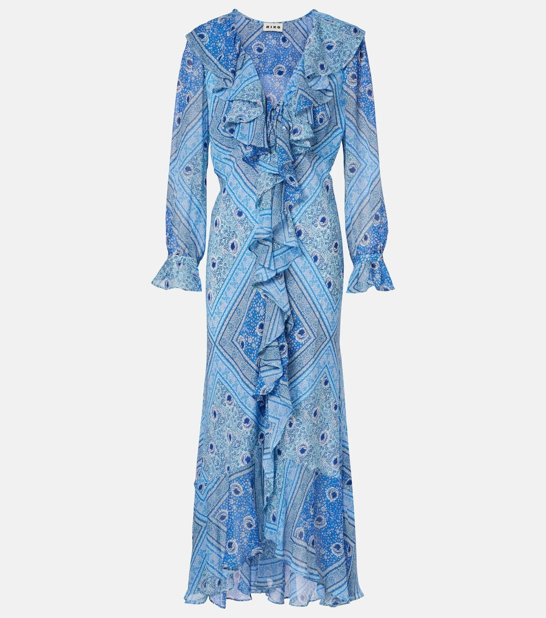 Rixo - Gracye ruffled silk maxi dress