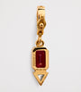 Yellow Gold, Ruby and Diamond July Charm