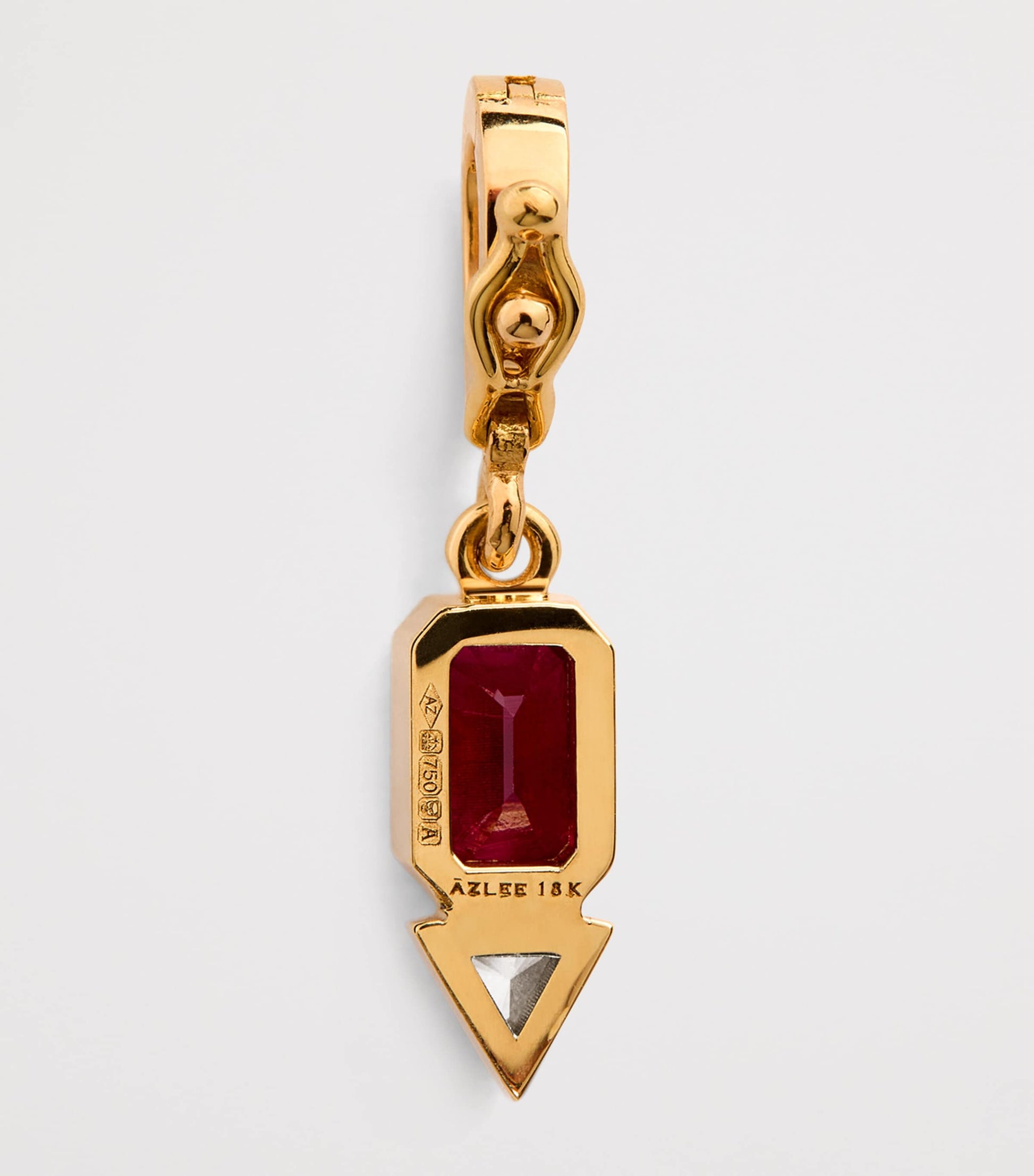 Yellow Gold, Ruby and Diamond July Charm