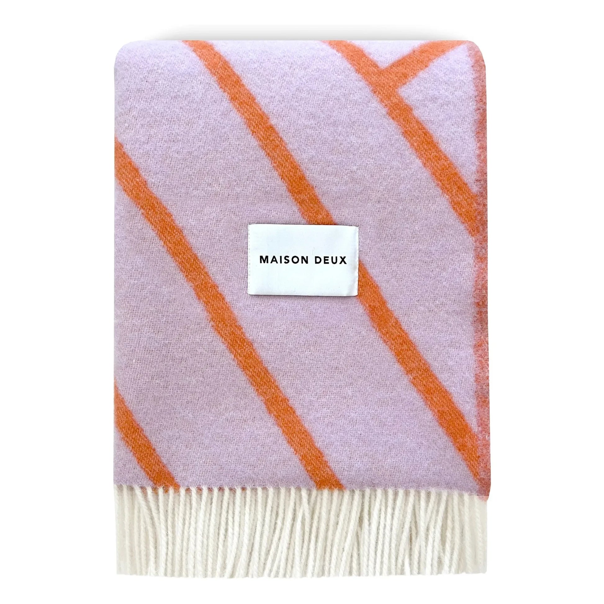 Maison Deux - Lines wool blanket | Lilac