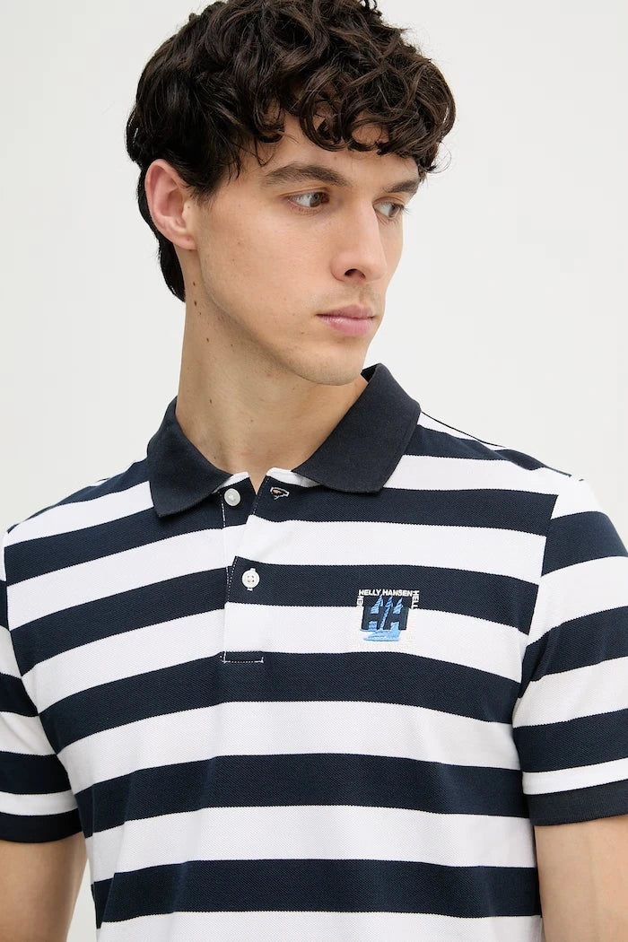 Helly Hansen тениска с яка мъжка от памук TOULON