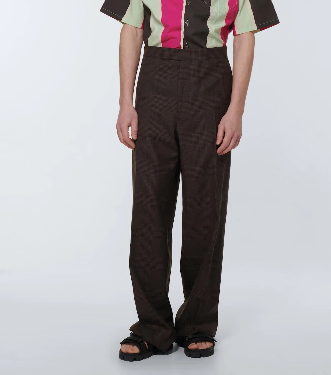 Prada - Checked wool pants