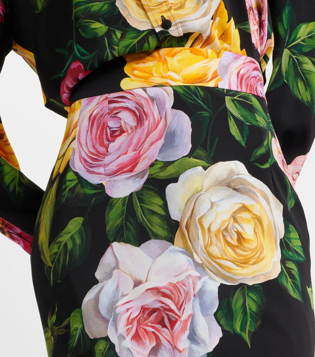 Dolce&Gabbana - Floral silk-blend charmeuse midi skirt