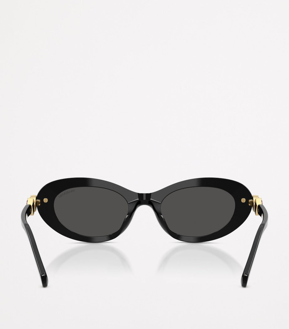Swarovski Black Acetate Oval SK6042 Sunglasses 100187