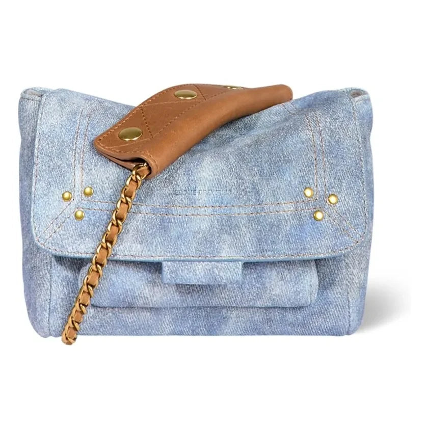 Jérôme Dreyfuss - Bag Lulu S Croûte Velours | Washed blue
