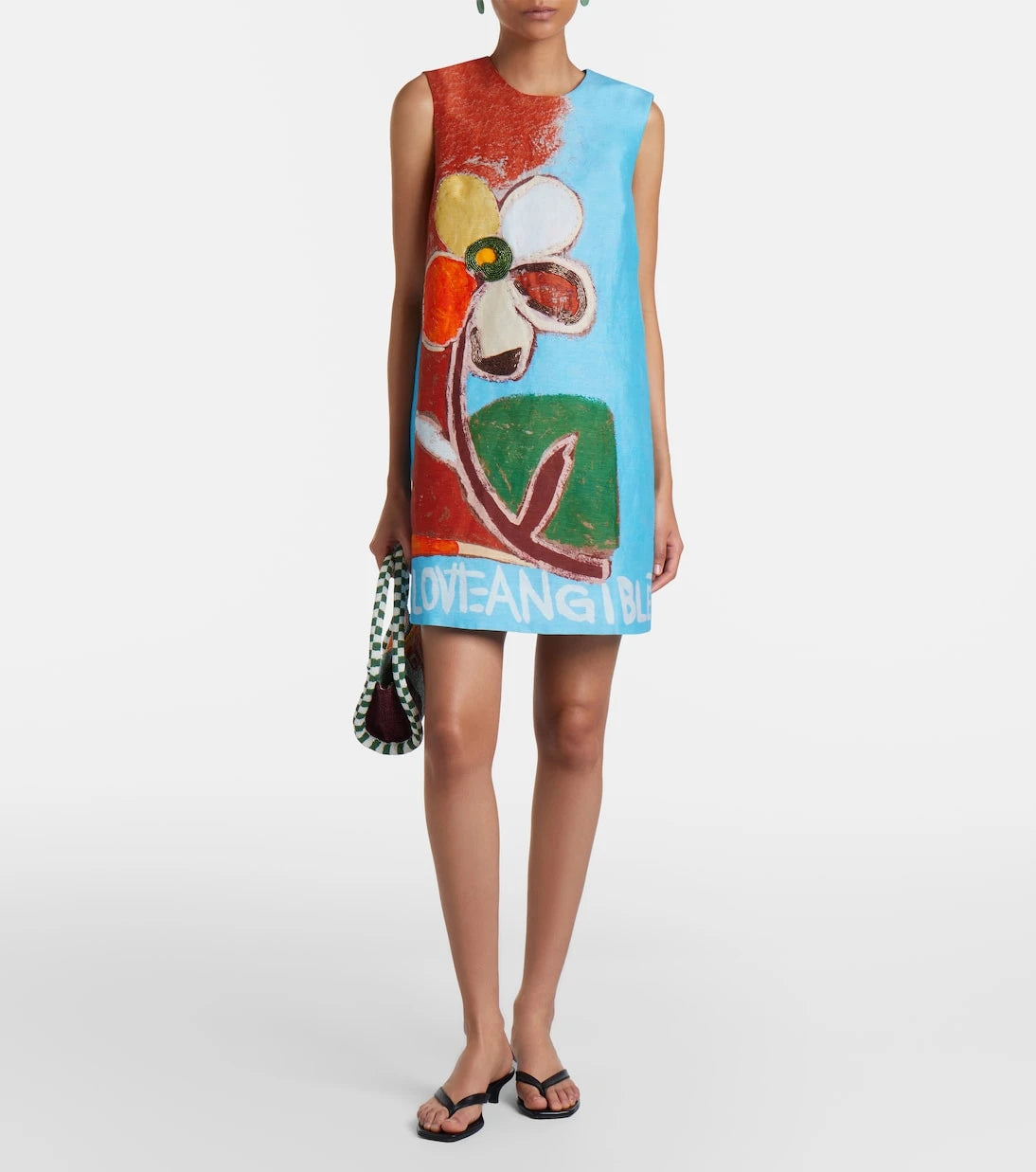 Alémais - x MLAK Lenny printed linen-blend minidress