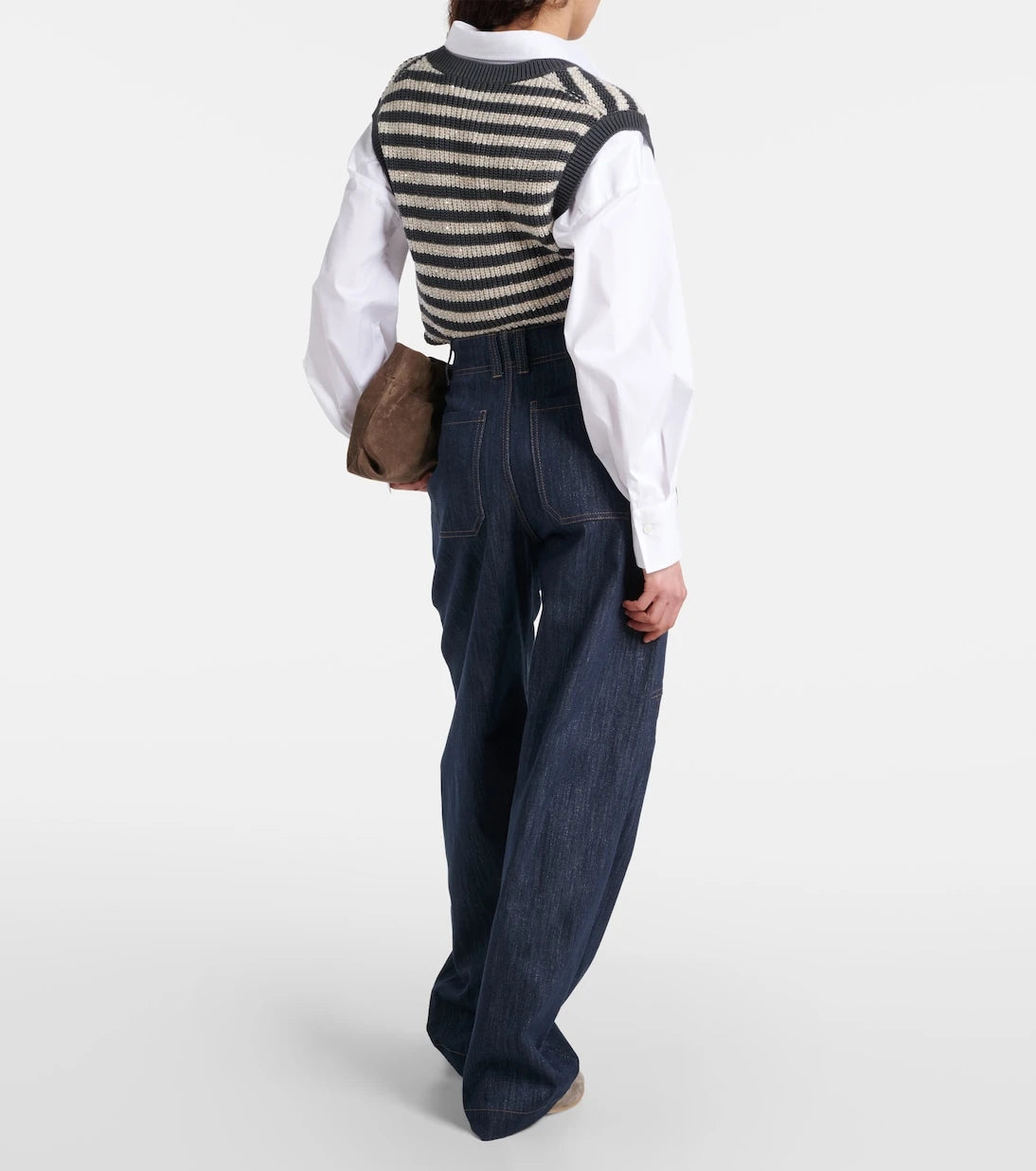Brunello Cucinelli - High-rise wide-leg jeans