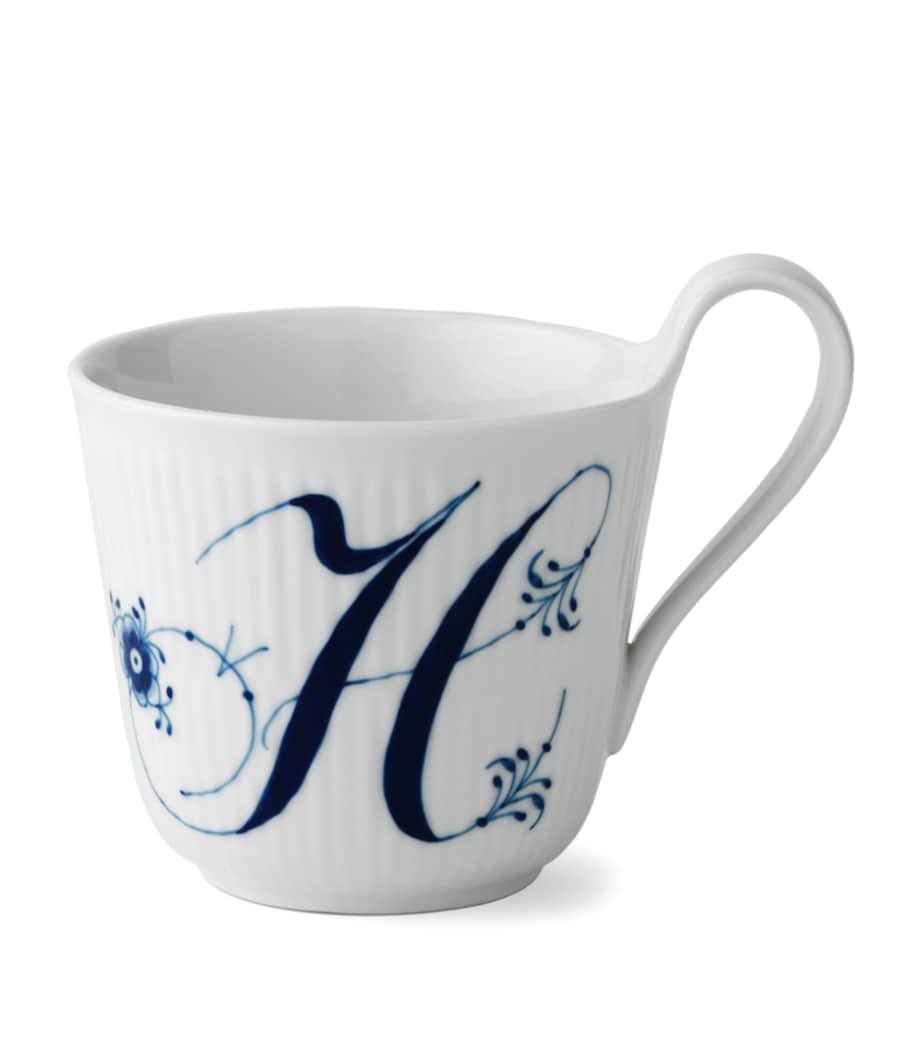 Royal Copenhagen Porcelain Fluted Alphabet Mug