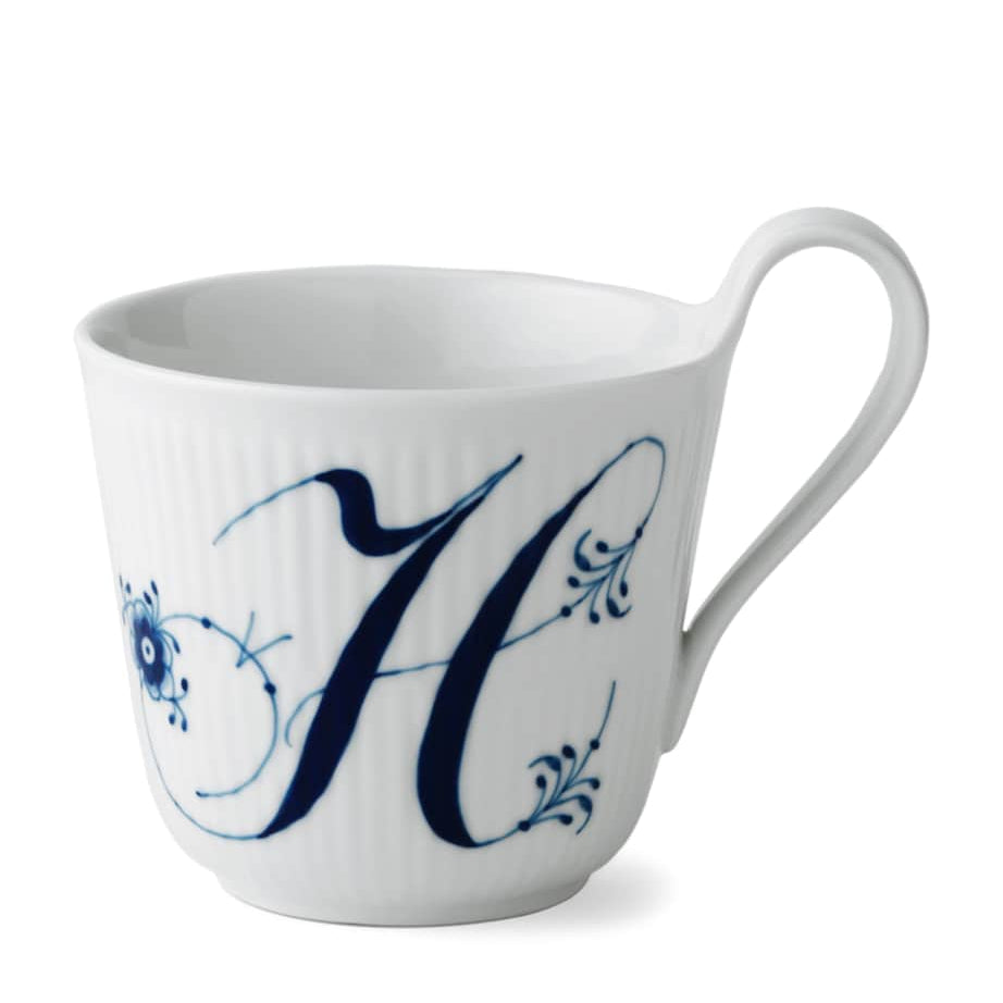Royal Copenhagen Porcelain Fluted Alphabet Mug
