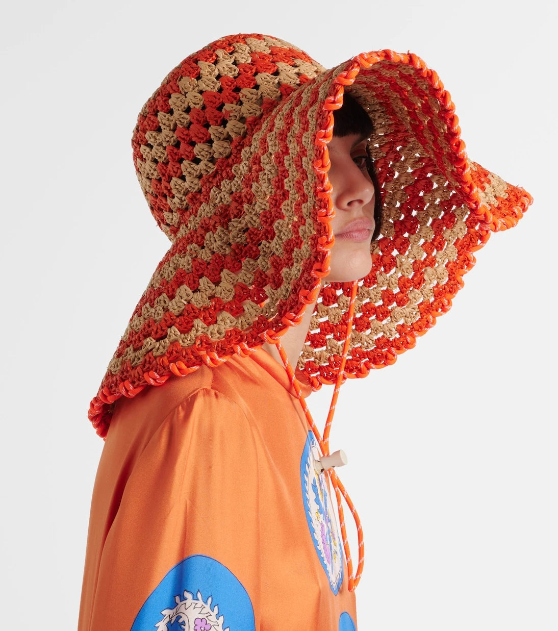 Alémais - Flame raffia sun hat
