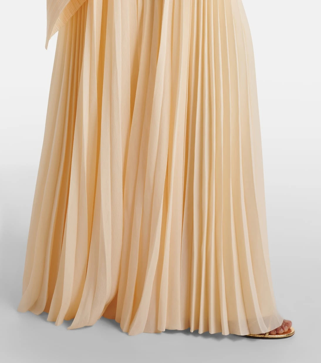 Solace London - Maci pleated one-shoulder gown
