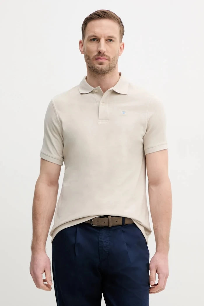 Barbour тениска с яка мъжка от памук ESSENTIALS