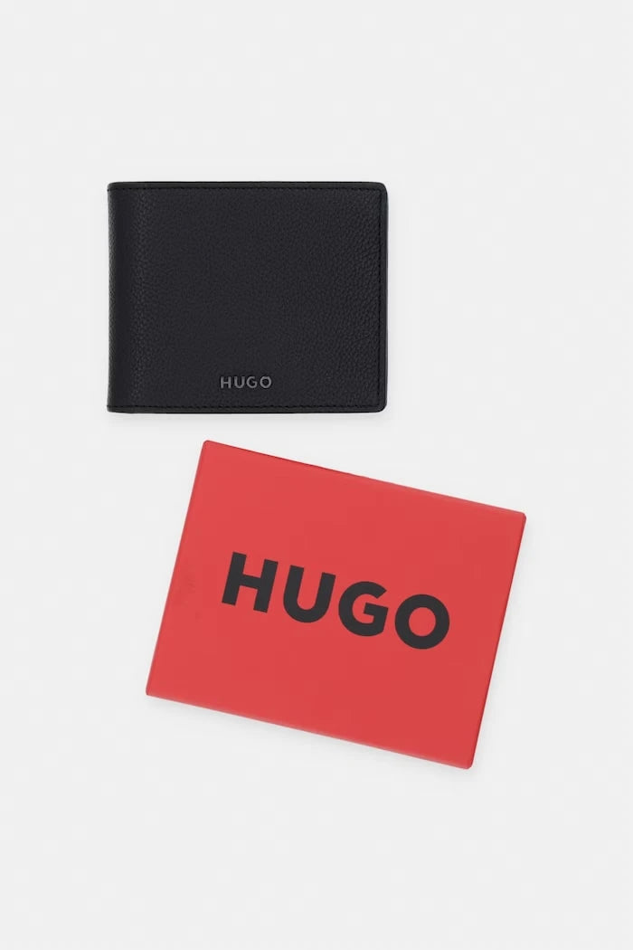 HUGO портфейл мъжки от кожа HUKE_Trifold