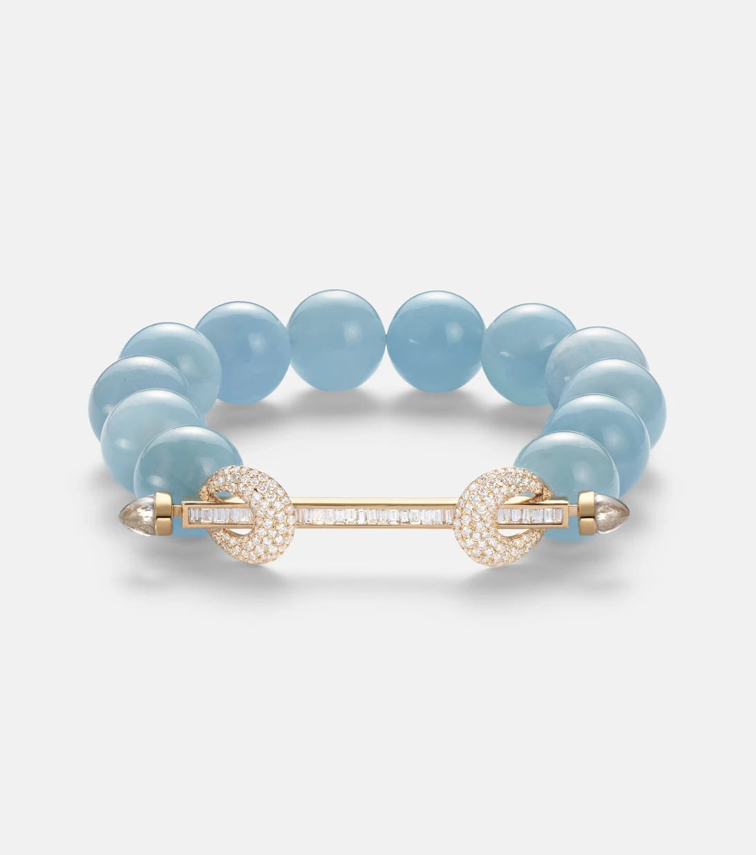 Ananya - Chakra 18kt gold beaded bracelet with gemstones