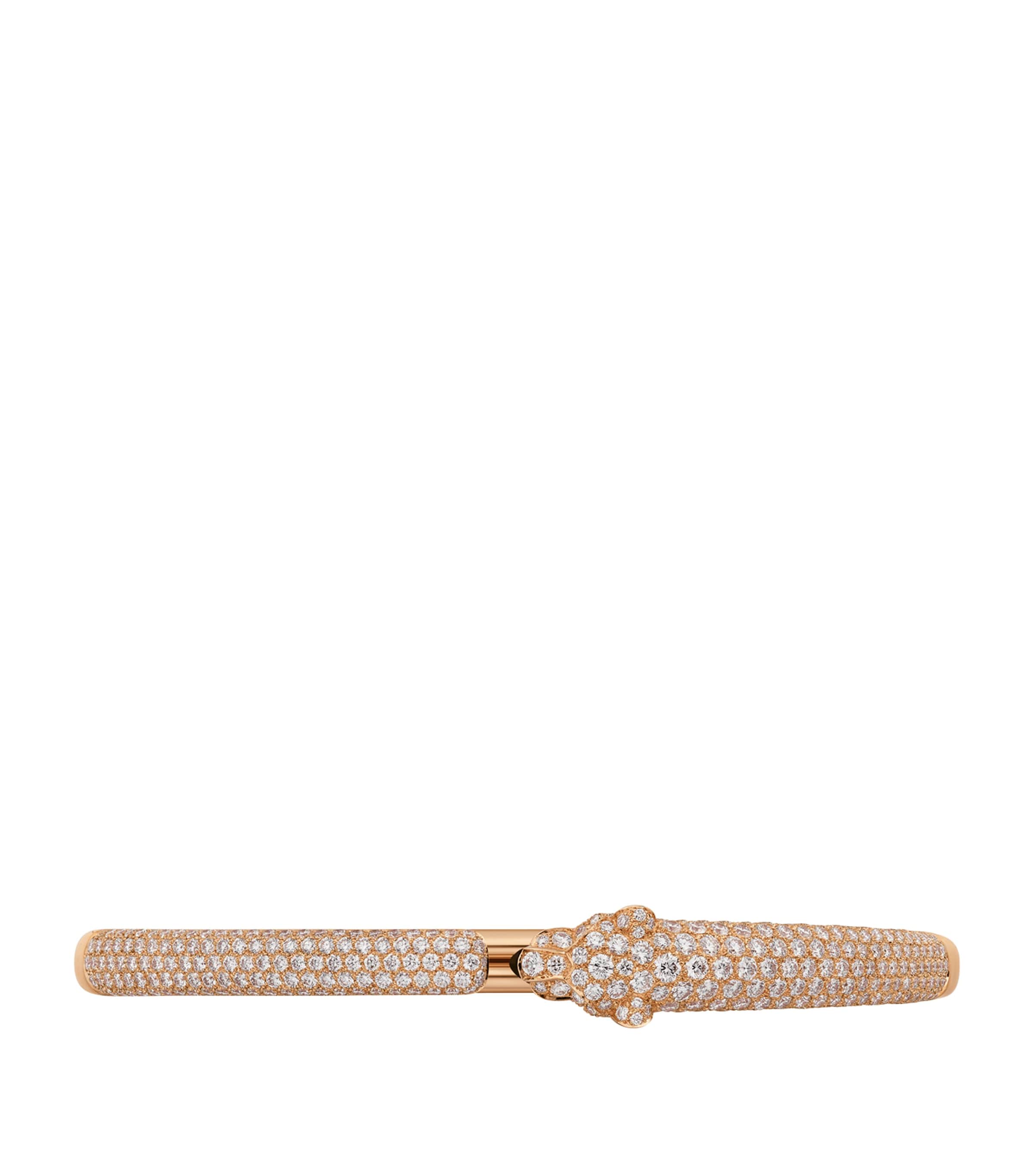 Rose Gold, Diamond and Emerald Panthère de Cartier Bracelet