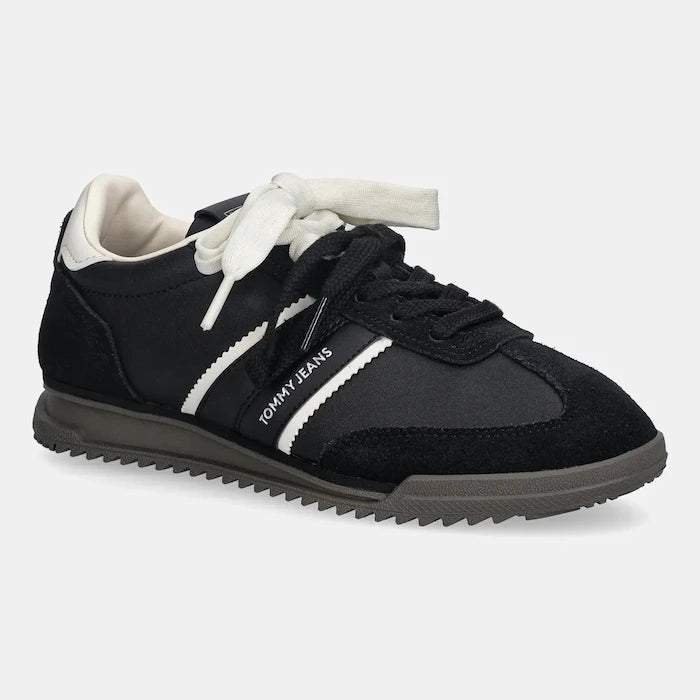 Кожени маратонки Tommy Jeans TJW LOW PROFILE RUNNER LTHR MIX