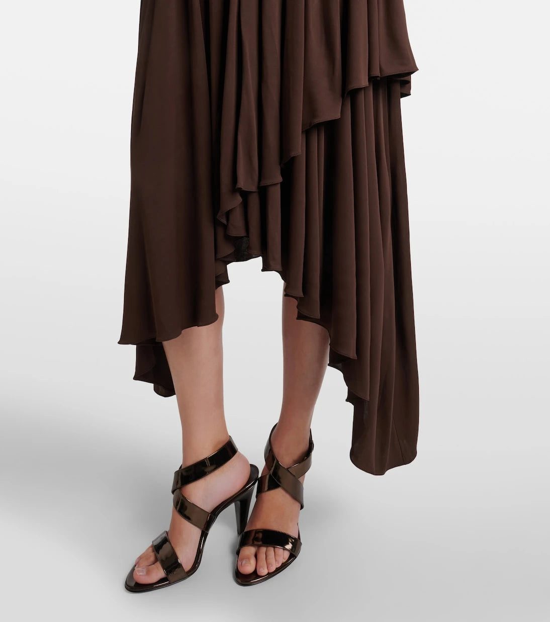 Alaïa - فستان جيرسي ميدي غير متماثل دييس