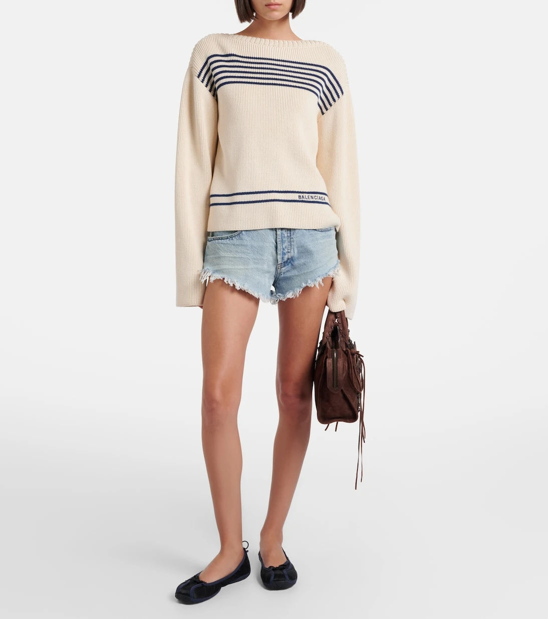 Balenciaga - Striped cotton sweater