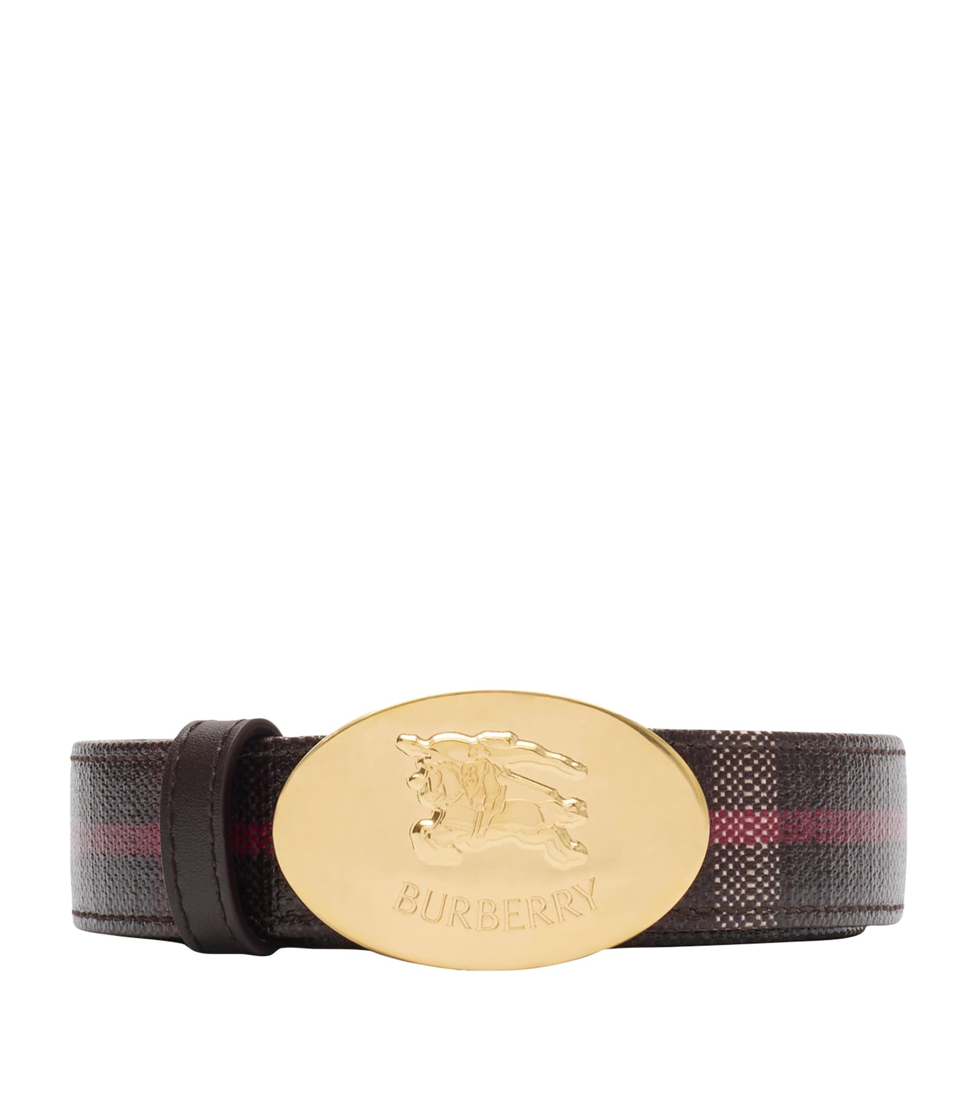 Gold Leather EKD Stamp Reversible Belt