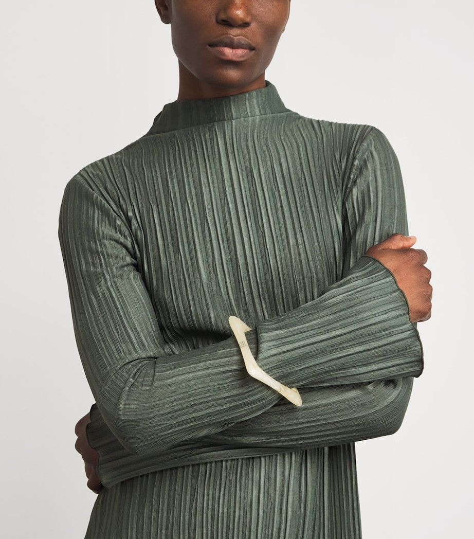 Green Plissé Abacus Top