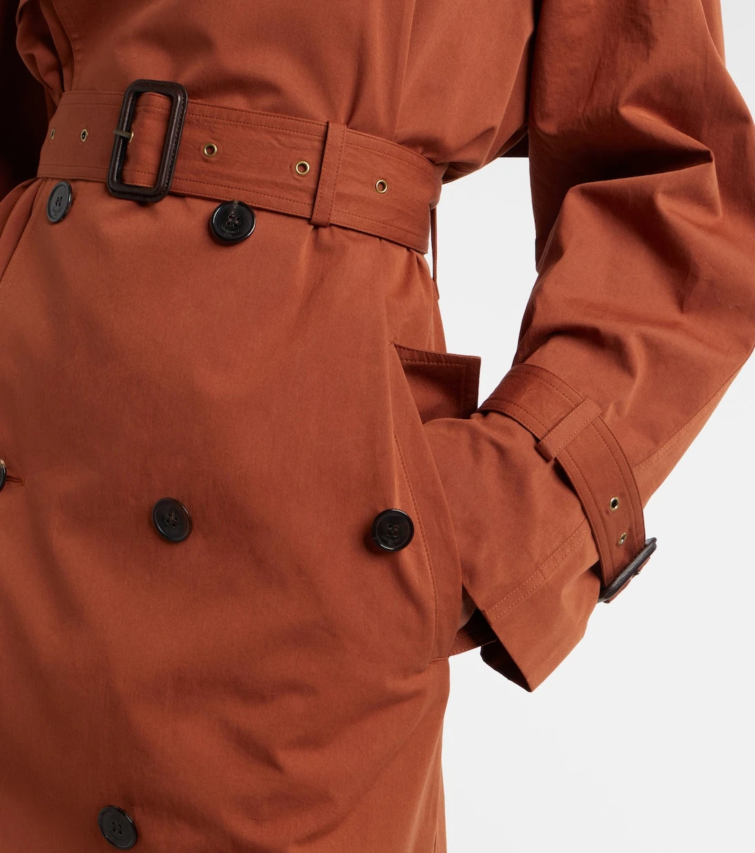 Saint Laurent - Oversized cotton and silk trench coat