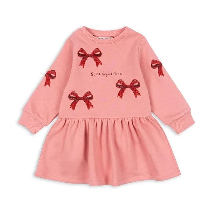 Детска рокля Konges Sløjd LOU BOW SWEAT DRESS OCS