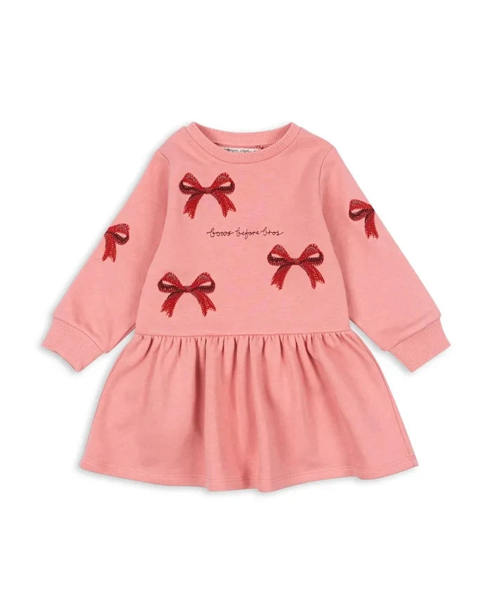 Детска рокля Konges Sløjd LOU BOW SWEAT DRESS OCS
