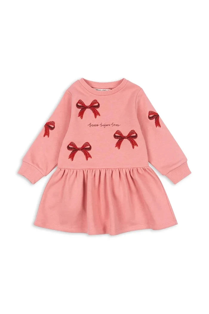 Детска рокля Konges Sløjd LOU BOW SWEAT DRESS OCS