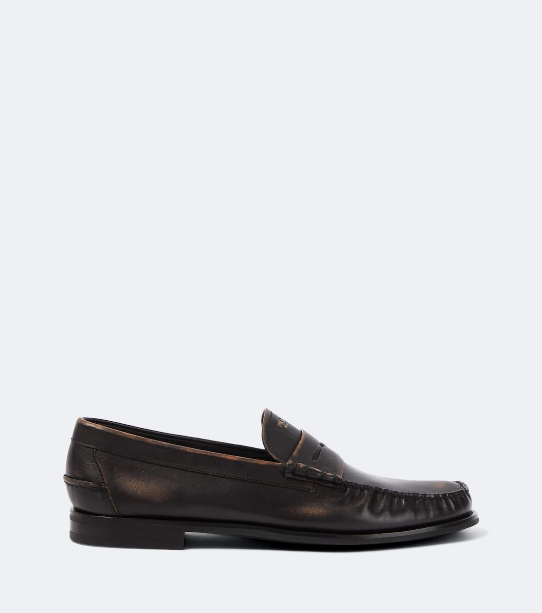 Prada - Leather penny loafers