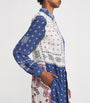 Weekend Max Mara Blue Patchwork Print Midi Dress