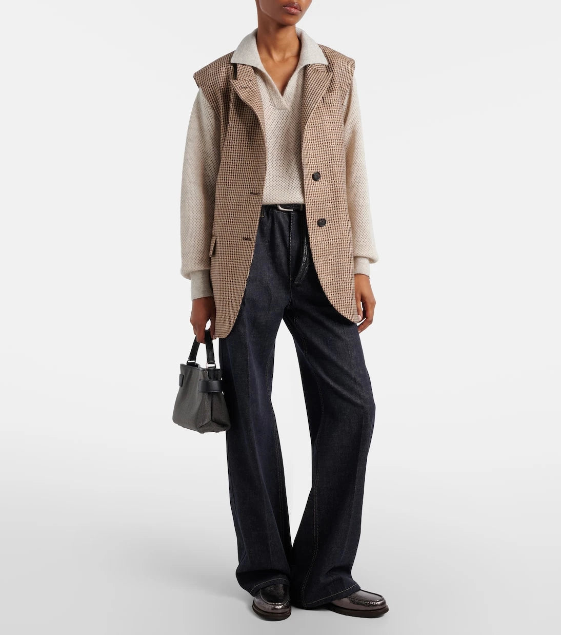 Brunello Cucinelli - Open-knit polo sweater