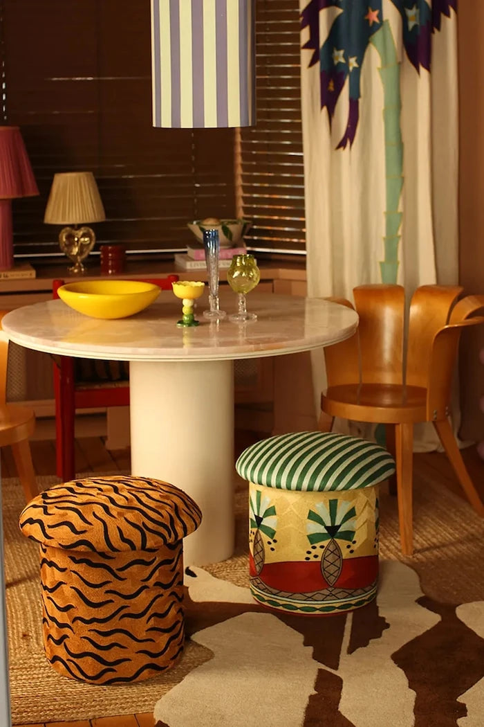 Doing Goods Paloma Palm İşlemeli Puf