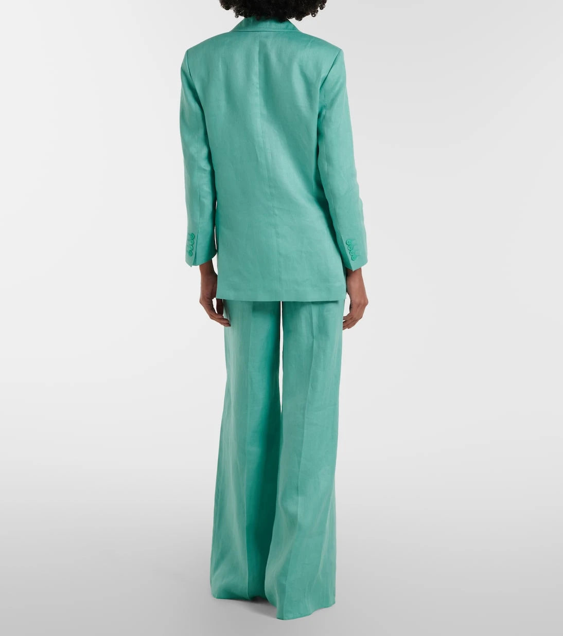 Max Mara - Deserto herringbone linen wide-leg pants