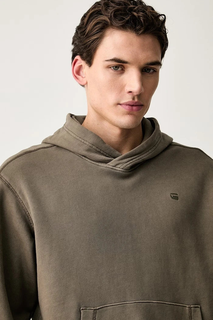 G-Star erkek pamuklu kapüşonlu sweatshirt Unit washed hdd
