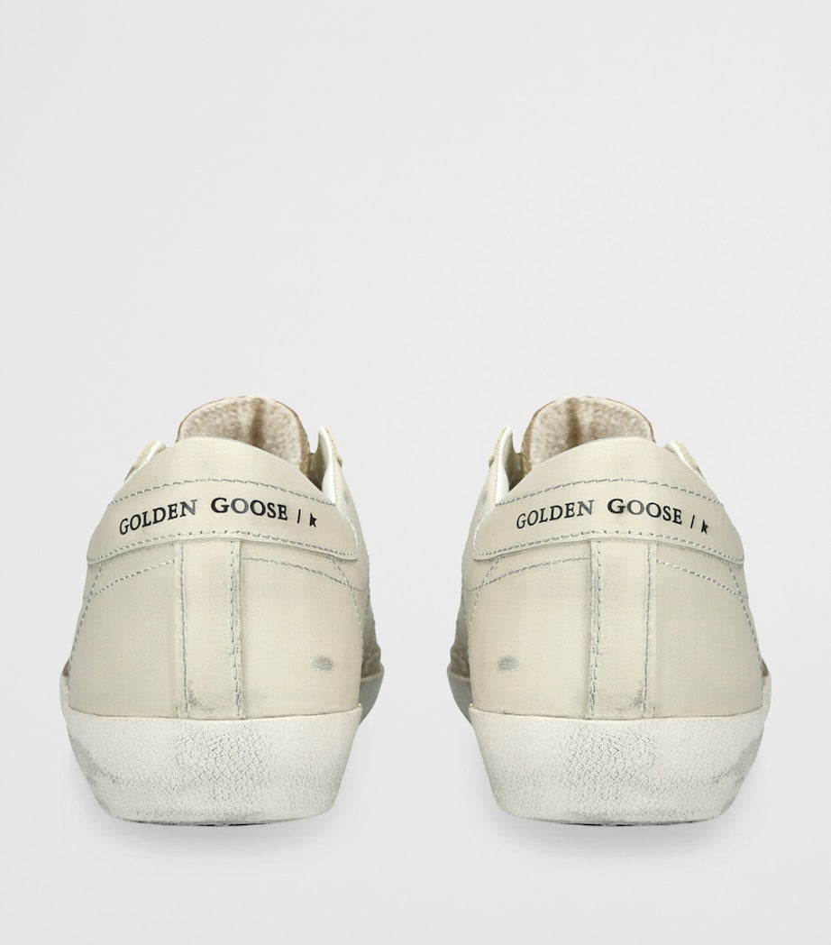 Golden Goose Beige Leather Super-Star Sneakers