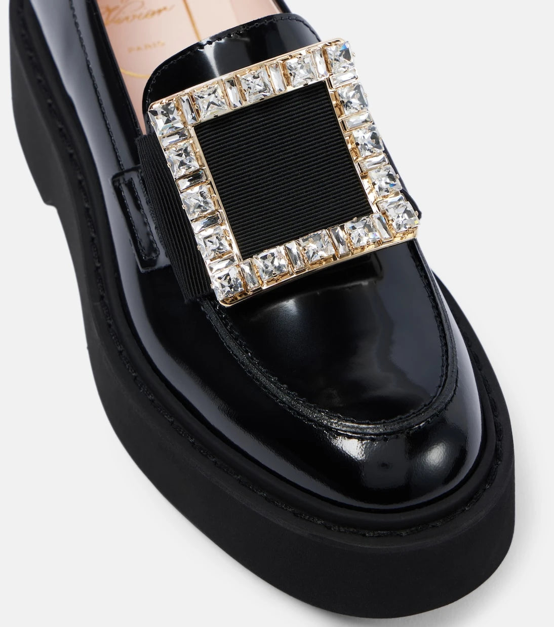 Roger Vivier - حذاء لوفرز فيف رينجرز بلاتفورم مرصع