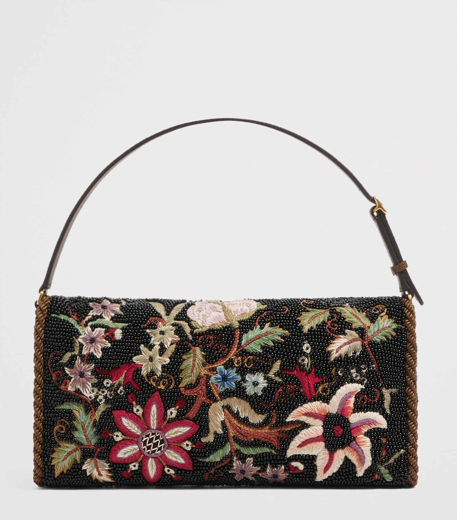 Valentino Garavani Multi Beaded Vain Soft Clutch Bag